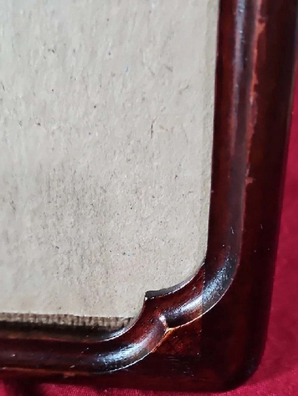 Lovely Mid-Century Modern Solid Wood Frame with Scalloped Inner Border